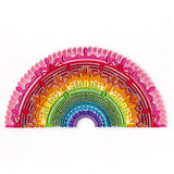 Texture and Rainbows Half Mandala