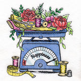 Blooms and Sewing Notions Happiness Scale