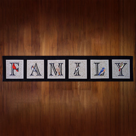 For the Love of Birds Square - Letter A and Eastern Bluebird