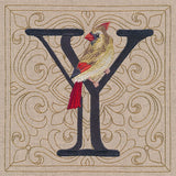 For the Love of Birds Square - Letter Y and Female Cardinal