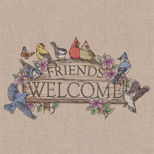 Welcome Friends Neighborhood Birds Sign