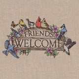 Welcome Friends Neighborhood Birds Sign