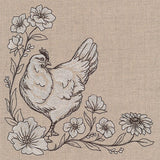 In Your Corner of the Country Hen Etching