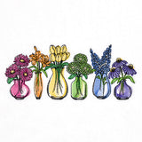 Wildflower Jar Bouquets Border