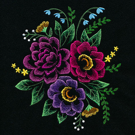 Blooming At Midnight Flower Bouquet