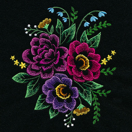 Blooming At Midnight Flower Bouquet