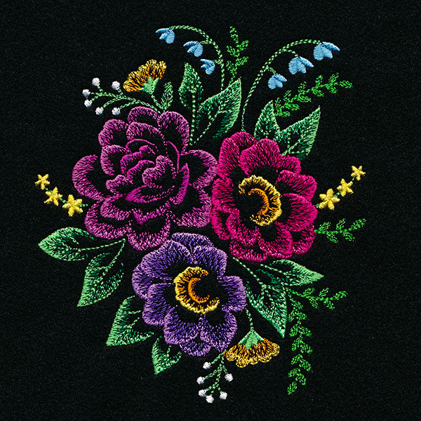 Blooming At Midnight Flower Bouquet