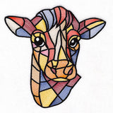 A Touch of Modern Stained Glass Cow