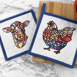 A Touch of Modern Stained Glass Chicken