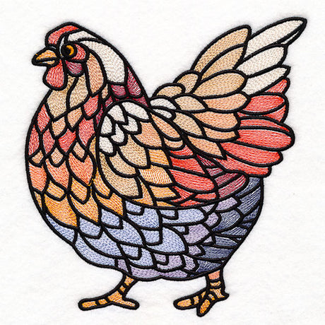 A Touch of Modern Stained Glass Chicken
