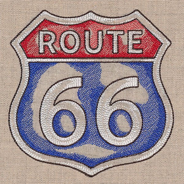 Rustic Americana Route 66 Sign