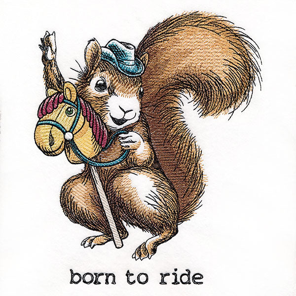 Born to Ride Cowboy Squirrel