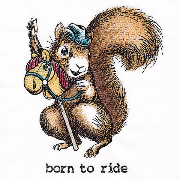 Born to Ride Cowboy Squirrel