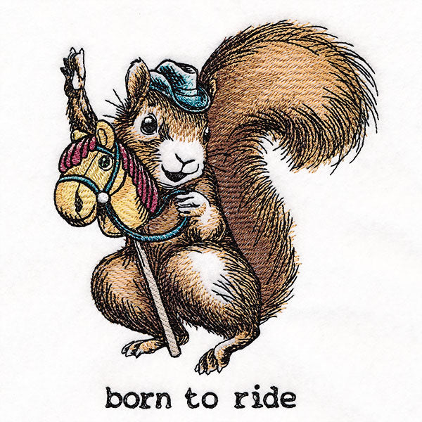 Born to Ride Cowboy Squirrel