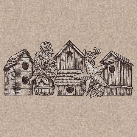 Rustic Dreams Birdhouse Etching