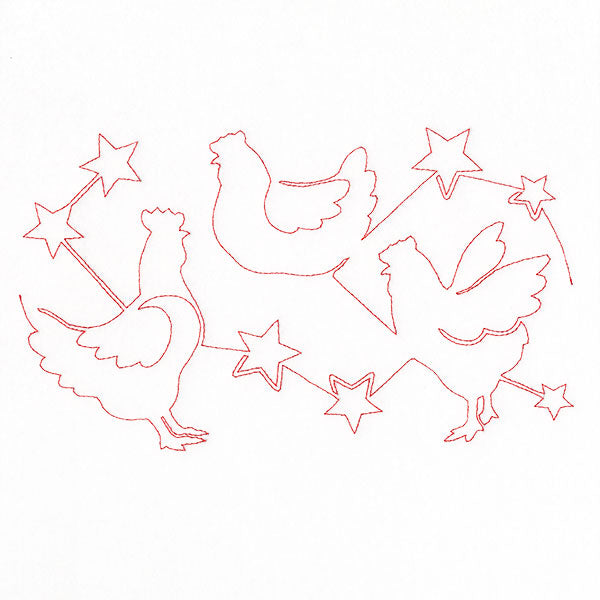 Americana Stars & Chickens (Edge-to-Edge Quilting)