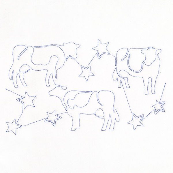 Americana Cows & Stars (Edge-to-Edge Quilting)