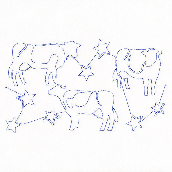 Americana Cows & Stars (Edge-to-Edge Quilting)