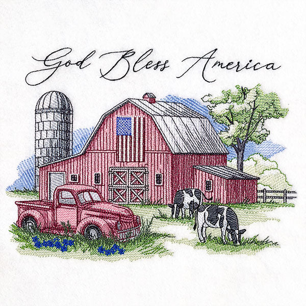 God Bless America Barn Scene