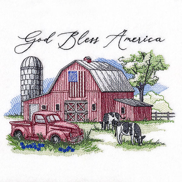 God Bless America Barn Scene