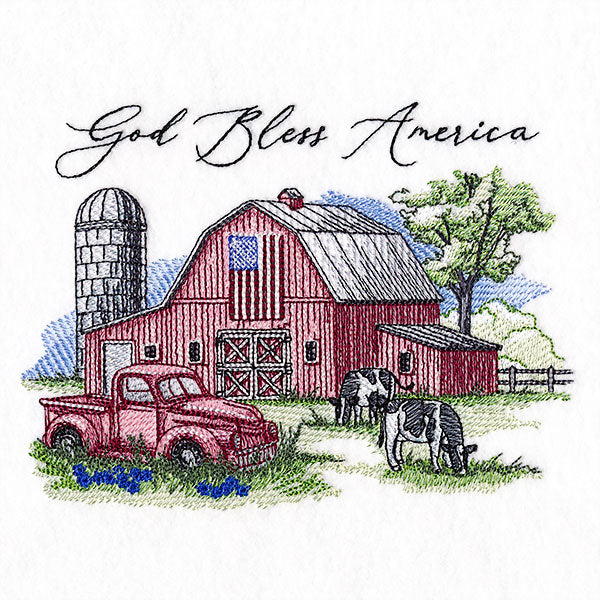 God Bless America Barn Scene