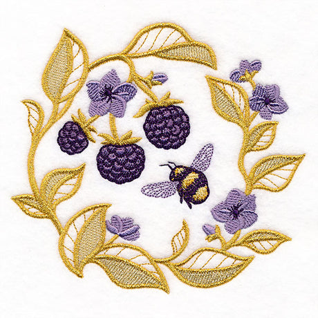 Gilded Beauty Blackberries & Honeybee Circle