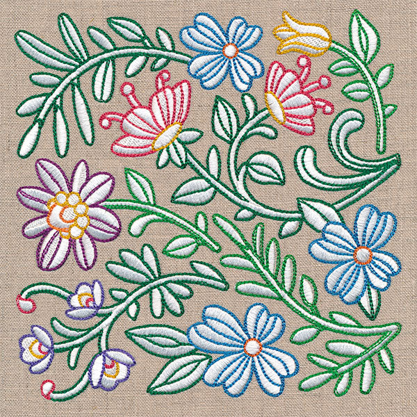 Blooming in Spring Flowers Square