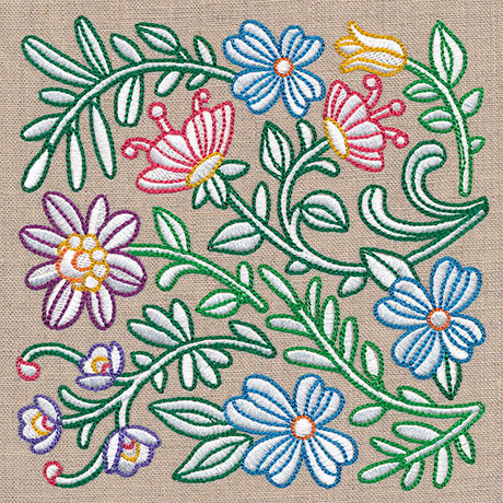 Blooming in Spring Flowers Square