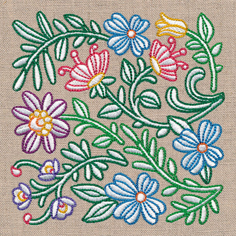 Blooming in Spring Flowers Square