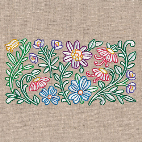 Blooming in Spring Flowers Border