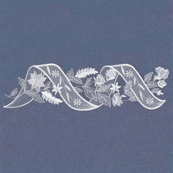 Sheer Elegance Ribbons and Flowers Border