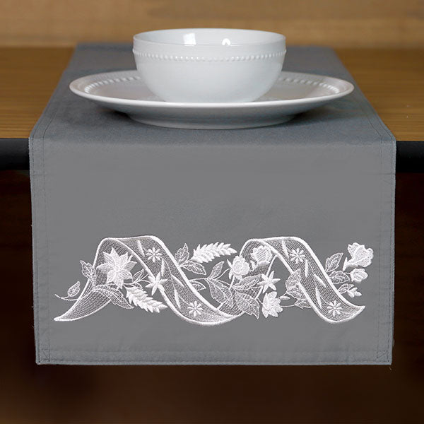 Sheer Elegance Ribbons and Flowers Border