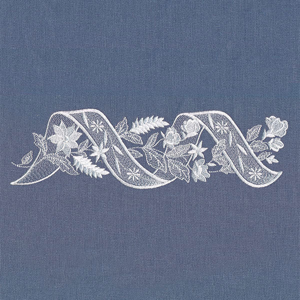 Sheer Elegance Ribbons and Flowers Border