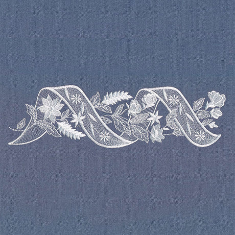 Sheer Elegance Ribbons and Flowers Border