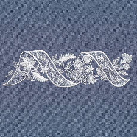Sheer Elegance Ribbons and Flowers Border