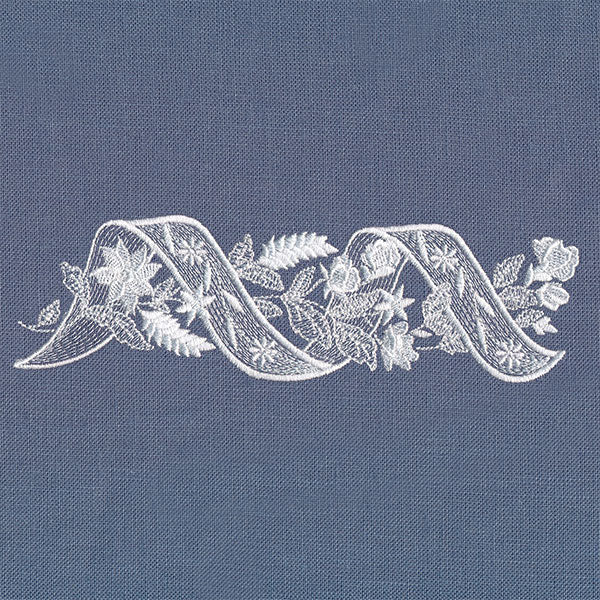 Sheer Elegance Ribbons and Flowers Border