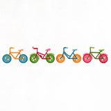 Cruising on Buttons Bicycle Border