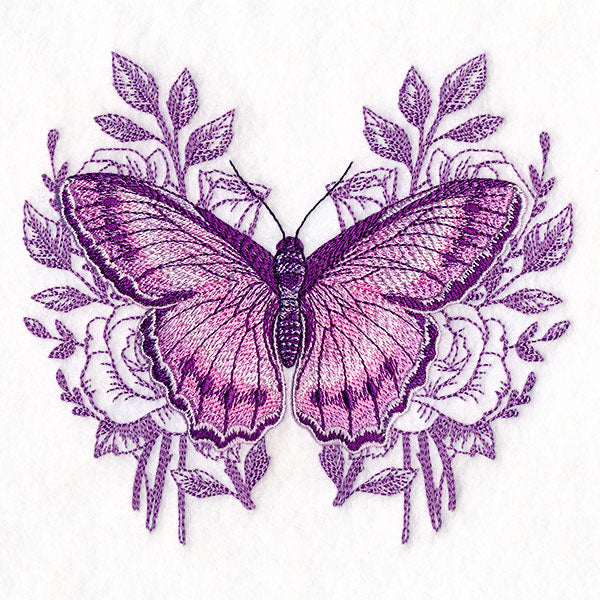 Wondrous Butterfly and Roses