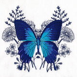 Ulysses Swallowtail Butterfly and Asters