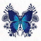 Ulysses Swallowtail Butterfly and Asters