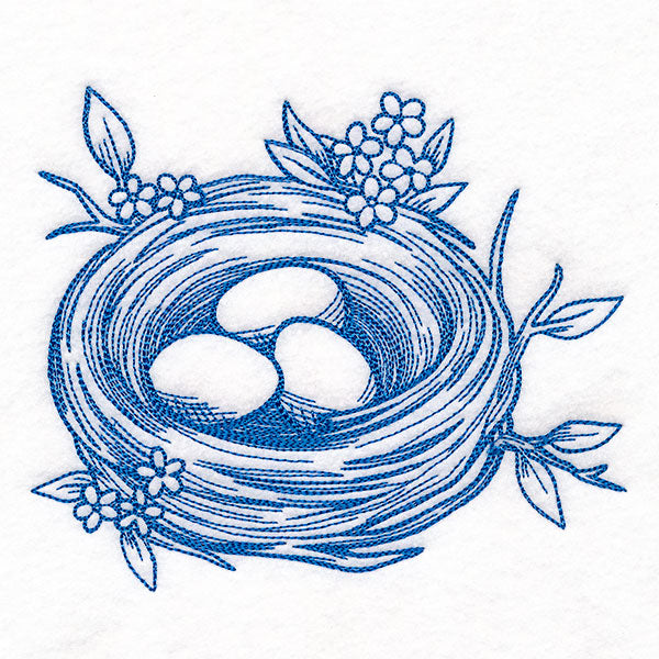 Delicate Nature Nest Etching