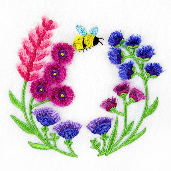 Buzzing with Sunshine Flowers Wreath (Fringe)