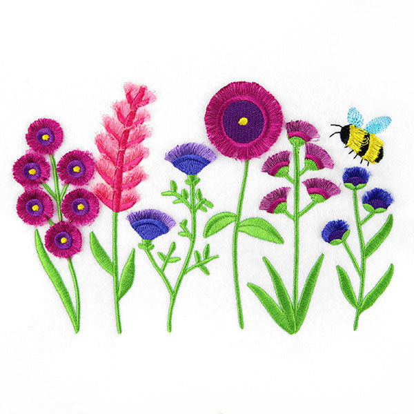 Buzzing with Sunshine Flowers Border (Fringe)