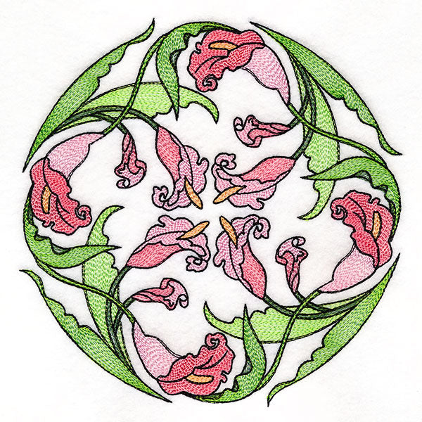 Art Nouveau Calla Lily Circle