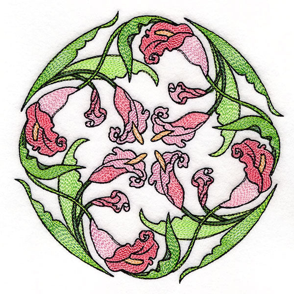 Art Nouveau Calla Lily Circle