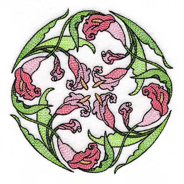 Art Nouveau Calla Lily Circle
