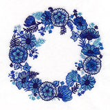 Delft Blue Flowers Kitchen Wreath