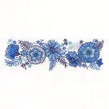 Delft Blue Flowers Kitchen Border