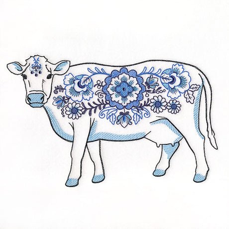 Delft Blue Flowers Dairy Cow