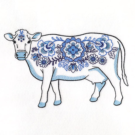 Delft Blue Flowers Dairy Cow